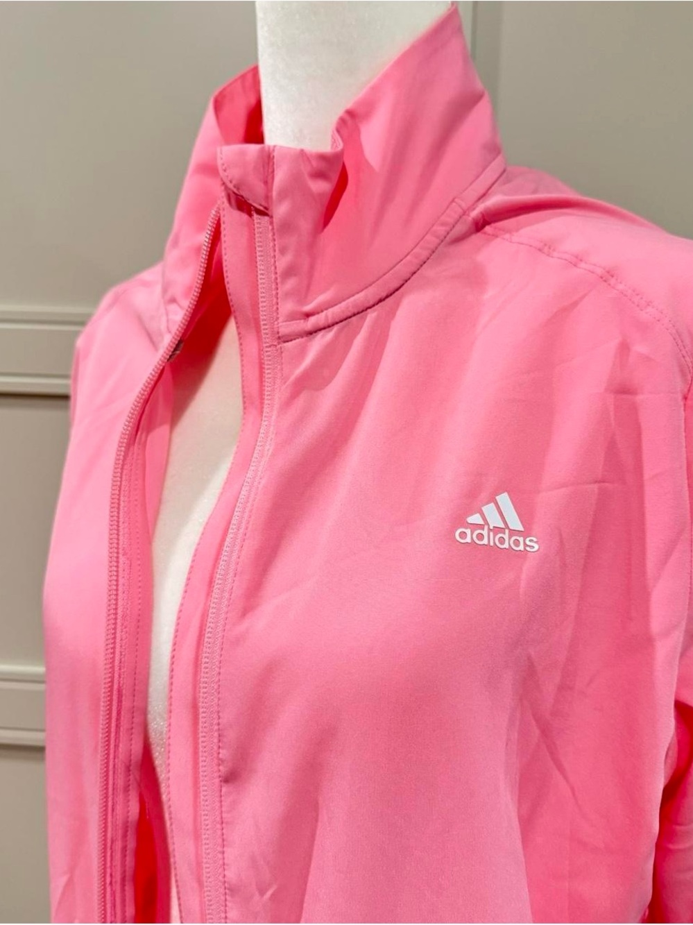 adidas Pink Full-Zip Track Jacket - Picture 3 of 7